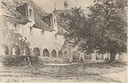 Vue de l'intérieur du cloître (début du XXème siècle)