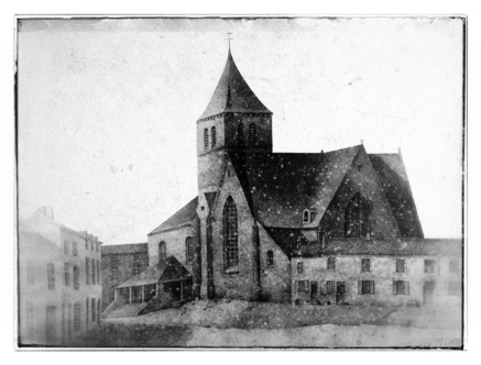 Dessin de l'église Saint-Pierre avant la Révolution