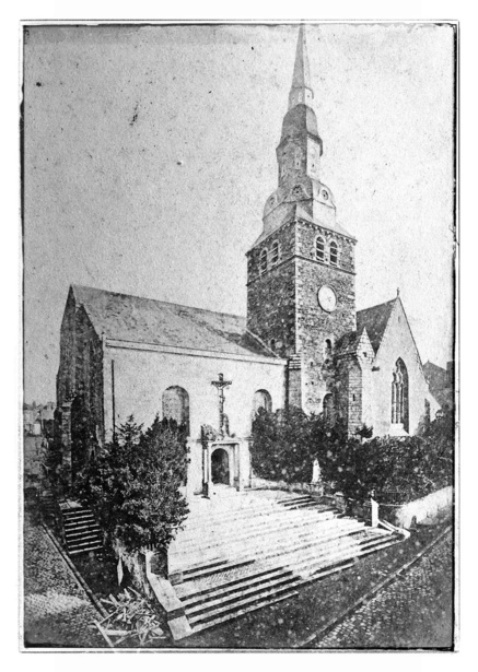 Photographie de l'église Saint-Pierre vers 1860