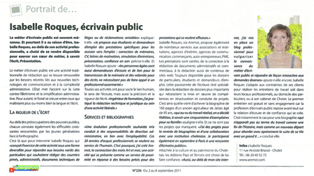 Synergences hebdo du 02 septembre 2011, cliquez sur ce lien