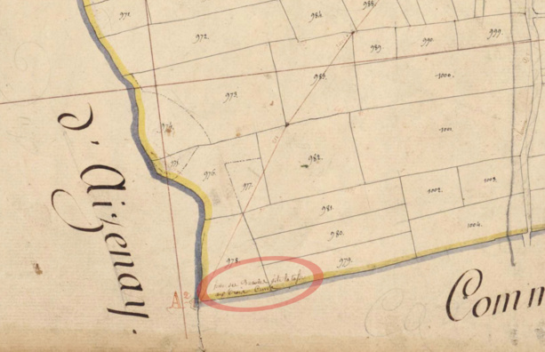 Détail du cadastre du Poiré-sur-Vie, Section G3 de la Thibaudière (A.D. 85, 3P_178_CE_026)
