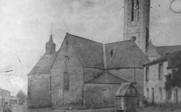 Villedieu-la-Blouère : quand l'église Saint Jean Baptiste était en construction...