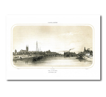 Gravure de l'Album vendéen – Vue d'Angers